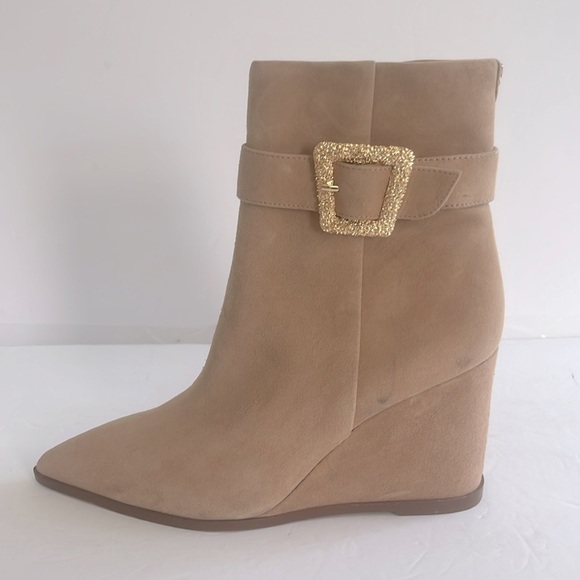 Sam Edelman Tan Suede Wedge Boots - Picture 8 of 14